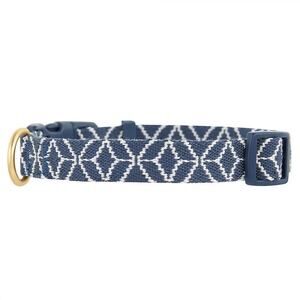 Top Paw Nylon‎ Gray w/ White Diamond Adjustable Dog Collar Small 10-14 in
